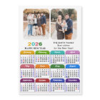 Modern 2024 Colourful Calendar 2 Photo Magnetic