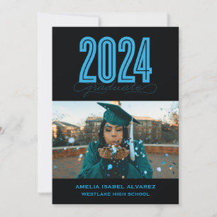 MODERN 2024 GRADUATE   PHOTO GRADUATION INVITATION