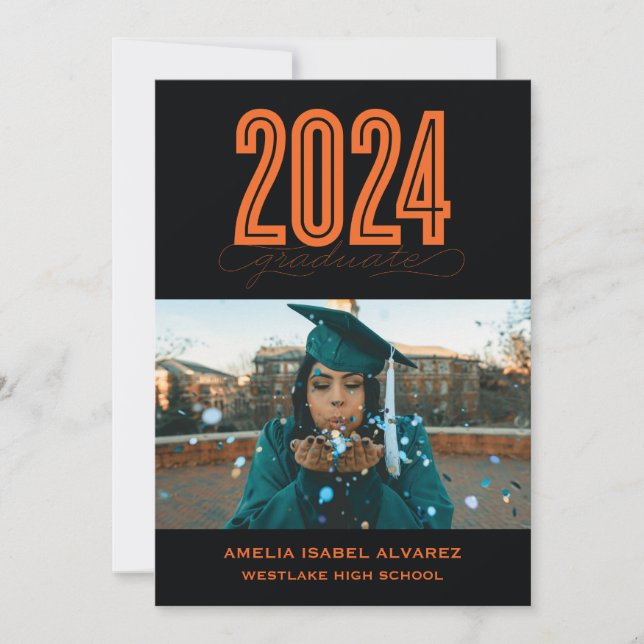 MODERN 2024 GRADUATE | PHOTO GRADUATION INVITATION (Front)