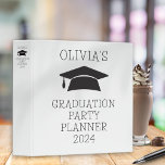 Modern 2024 Graduation Party Planner File Binder<br><div class="desc">Modern 2024 Graduation Party Planner File. A stylish way to keep your grad party planning notes and checklists organised. With graduate cap motif and simple Typography which you can easily personalise. You can also change text and background Colours if you wish via the edit further option.</div>