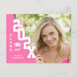 Modern 2025 PHOTO Grad Graduation Party Invitation Postcard
