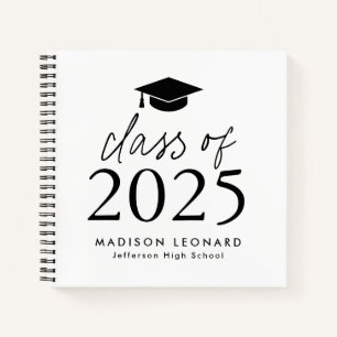 Modern 2025 Photo Graduation Party Guest Book