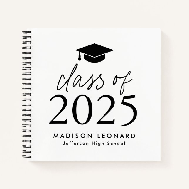 Modern 2025 Photo Graduation Party Guest Book (Front)