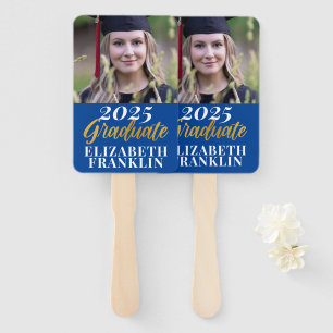 Modern 2025 Photo Graduation School Colors Hand Fan