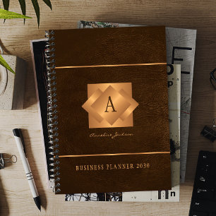 Modern 2026 gold monogram name script elegant planner
