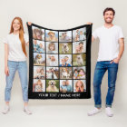 Modern 20 Photo Collage Personalized Black Medium