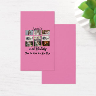 Modern 21st Birthday personalized 9 Photo Collage