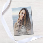 Modern 21st Birthday Photo Invitation<br><div class="desc">Modern Minimalist Photo 21st Birthday Party Invitation - featuring your favourite photo. Invitation also features pretty,  modern calligraphy. You can easily change the colour on the back of the invitation to coordinate with your photo.</div>