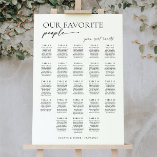 Modern 23 Tables Welcome Seating Chart