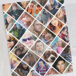 Modern 24 Photo Collage Fleece Blanket<br><div class="desc">Personalized fleecy blanket featuring a white background that can be changed to any colour,  and a 24 photo collage for you to add your own pictures.</div>