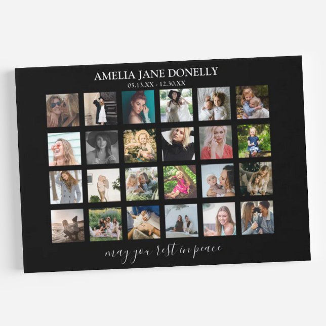 Modern 24 Photo Collage Guest Book (Creator Uploaded)