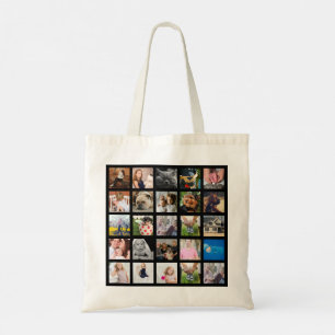 Modern 25 Family Photo Collage Tote Bag