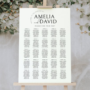 Modern 25 Tables Welcome Seating Chart