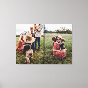 Modern 2 Family Photo Collage Design Your Own Canvas Print