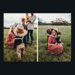 Modern 2 Family Photo Collage | Design Your Own  Poster<br><div class="desc">Create your own family artwork with this customizable collage template! A simple white line divides two favourite photos!</div>