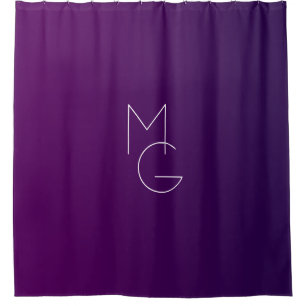 Modern 2 Initials Deep Purple Subtle Ombre