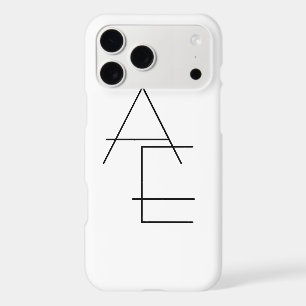 Modern 2 Overlapping Initials Black on White