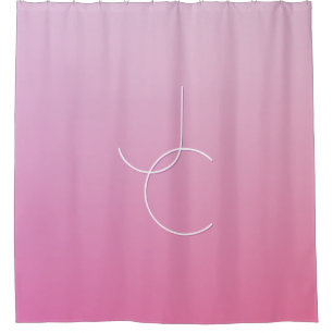 Modern 2 Overlapping Initials Pink Ombre