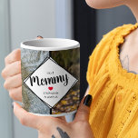 Modern 2 Photo Collage No 1 Mommy Coffee Mug<br><div class="desc">A great gift for mothers day, birthdays, christmas gift and special days, personalized just for her! These modern no 1 Mommy mugs, featuring 4 photographs with a modern diamond shaped label with a modern greeting template that can be customized easily. All font styles, sizes and colours can be changed easily...</div>