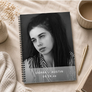 Modern 2 Photo Collage Personalized Notebook