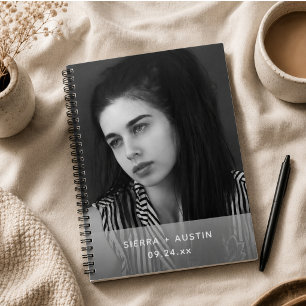 Modern 2 Photo Collage Personalized Notebook
