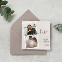 Modern 2 Photo Strip | Engagement  Announcement