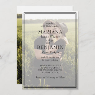 Modern 2 Photos Wedding Invitation