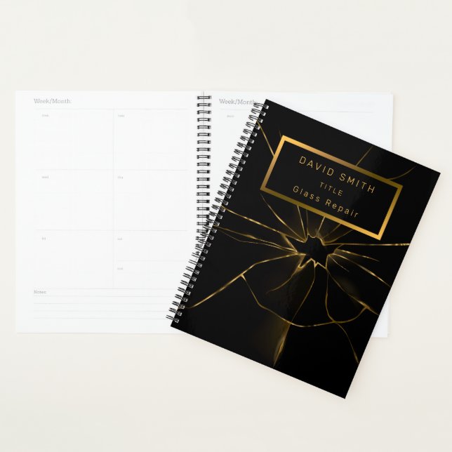 Modern 2in1 Professional Glass Business Card & Planner (Display)