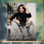 Modern 30th Birthday Party Photo Script Typography Acrylic Sign<br><div class="desc">Modern 30th Birthday Party Photo Script Typography Acrylic Sign</div>