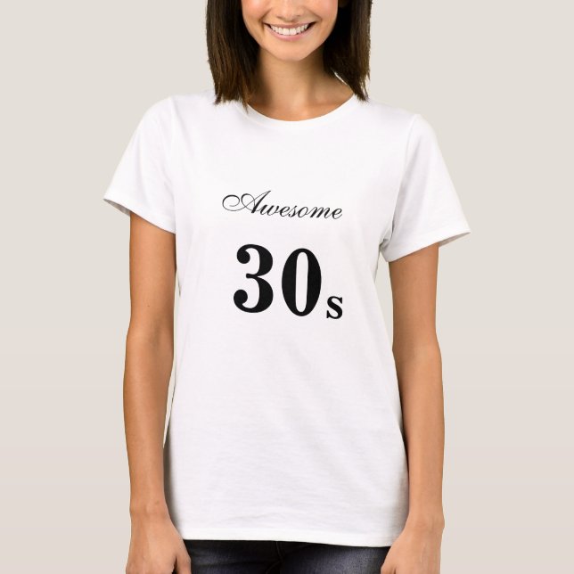 Modern 30th Birthday T-Shirt (Front)