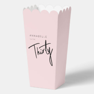 Modern 30th Thirty Thirtieth birthday party Favor Box