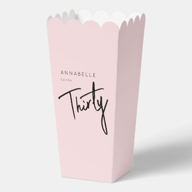 Modern 30th Thirty Thirtieth birthday party Favor Box (Front)