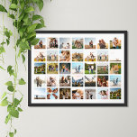 Modern 35 Photo Collage Poster<br><div class="desc">Create your own personalized photo collage poster featuring 35 of your favourite photos.</div>