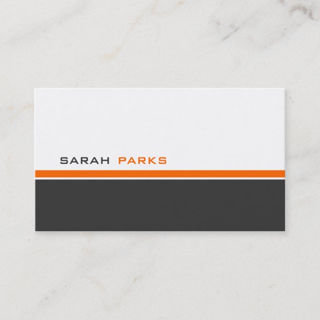Modern 3 Colour B Business Card (Front)