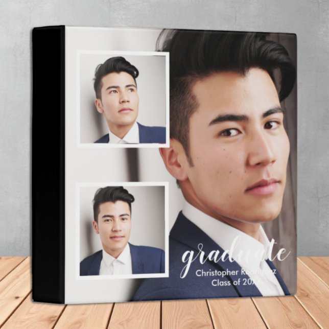 Modern 3 Photo Graduation Binder (Creator Uploaded)