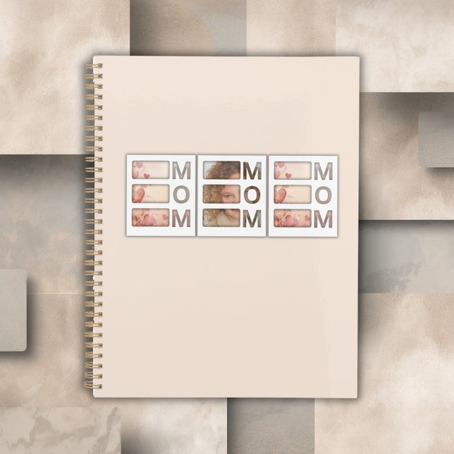 Modern 3 Photo Grid Mom Birthday Keepsake Planner (Creator Uploaded)