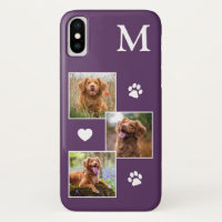 Modern 3 Photo Purple Pet Dog