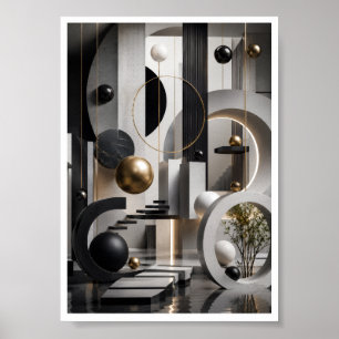 Modern 3D Architectural Wall Art