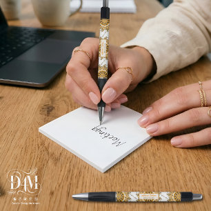 Modern 3D Blush Orange Floral Mandala Doodle Pen