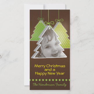 Modern 3d Christmas tree -photo christmas  card