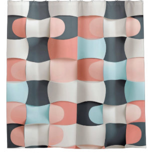 Modern 3D Curved Geometric Illusion Pattern