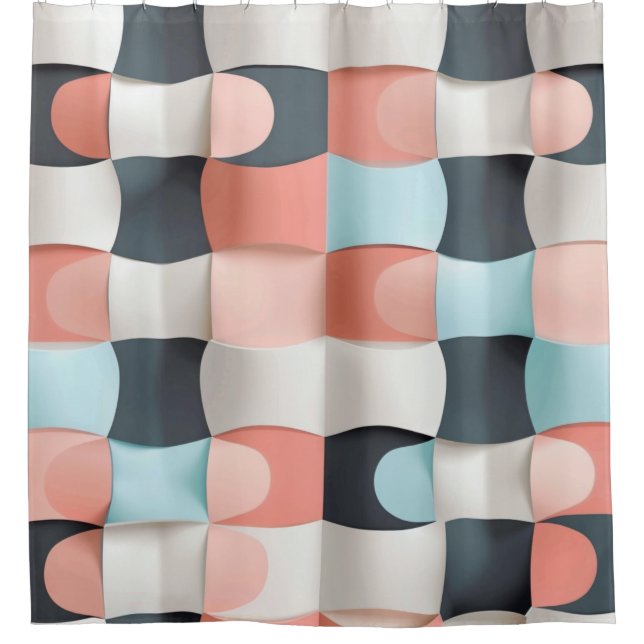 Modern 3D Curved Geometric Illusion Pattern (Front)