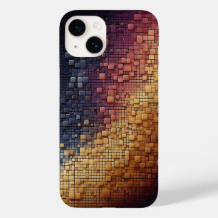 Modern 3D Geometric Blocks Gradient Navy Blue and  Case-Mate iPhone 14 Case