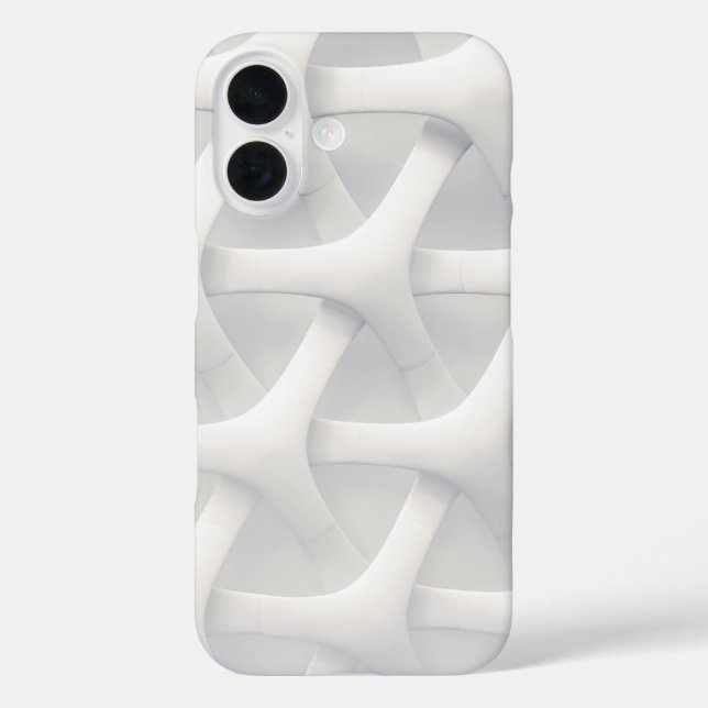 Modern 3D Geometric White Case-Mate iPhone Case (Back)