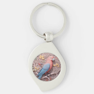 modern 3D parrot Bird Lover  Keychain
