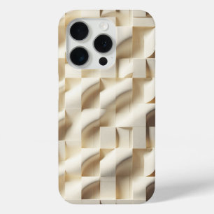Modern 3D Wavy Cream Phone Case - Minimalist Sand