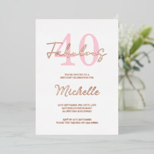 Modern 40 and Fabulous 40th Birthday Party