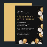 Modern 40th birthday invitations Balloon Black<br><div class="desc">Modern 40th birthday invitations Balloon Black</div>