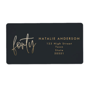 Modern 40th birthday simple stylish elegant script