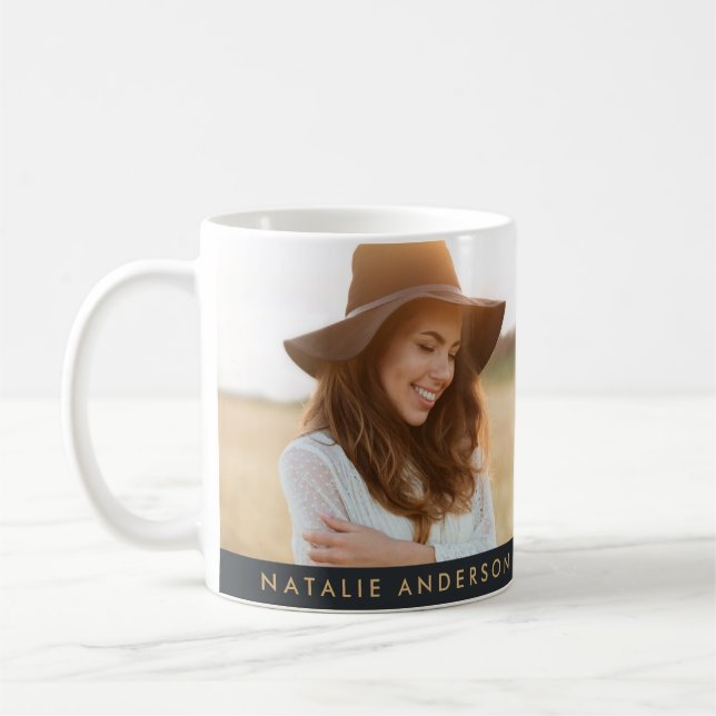 Modern 40th birthday simple stylish elegant script coffee mug (Left)